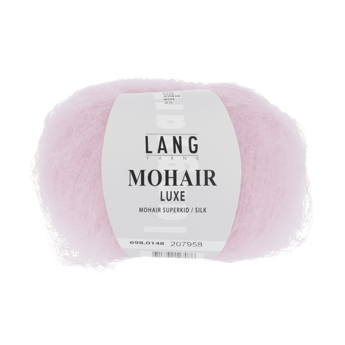 LANGYARNS Kits Knitting Pattern Small - Medium | 5 balls / dusky pink 698.0148 SUNA Dress Pattern Kit in MOHAIR LUXE by LANGYARNS | Fatto a Mano 290-007
