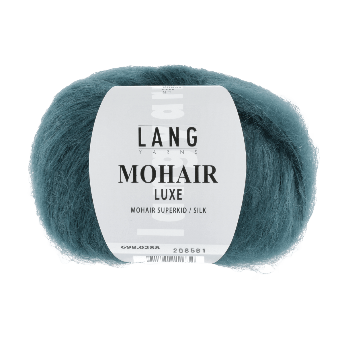 LANGYARNS Kits Knitting Pattern Small - Medium | 5 balls / petrol 698.0288 SUNA Dress Pattern Kit in MOHAIR LUXE by LANGYARNS | Fatto a Mano 290-007