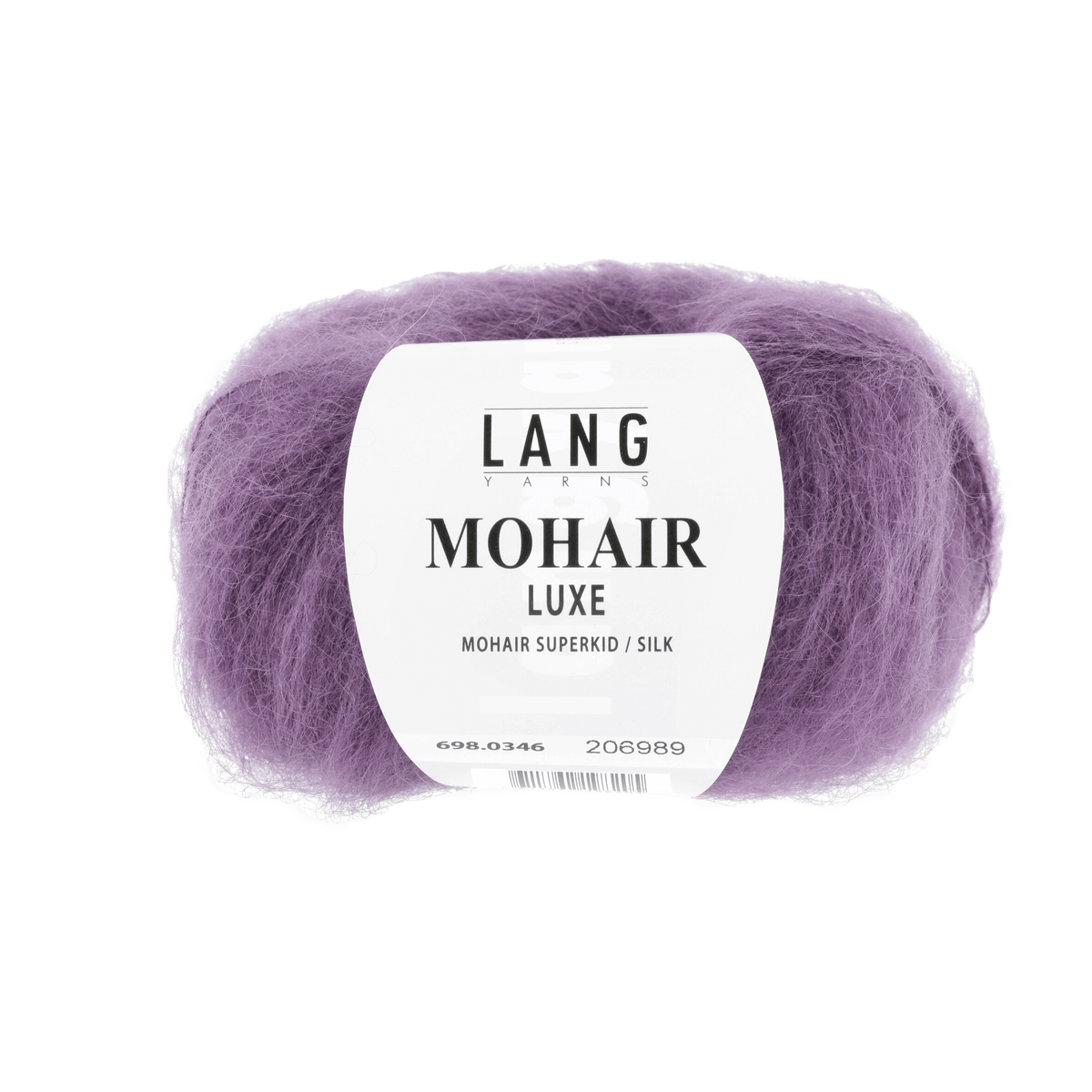 LANGYARNS Kits Knitting Pattern Small - Medium | 5 balls / middle purple 698.0346 SUNA Dress Pattern Kit in MOHAIR LUXE by LANGYARNS | Fatto a Mano 290-007