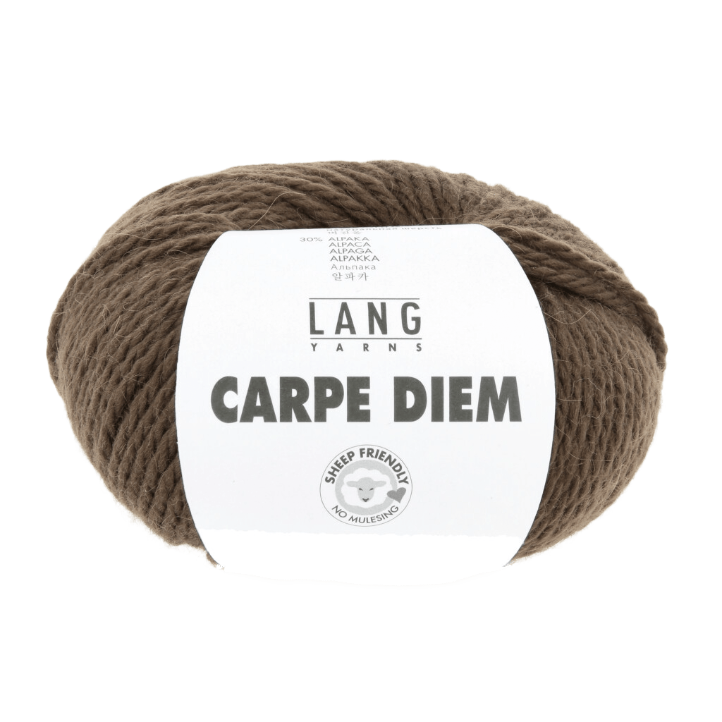 LANGYARNS Knitting Pattern X-Large - 15 balls / Cocoa 714.0167 MAXINE Sweater Pattern Bundle in CARPE DIEM by LANGYARNS | Fatto a Mano 278-046