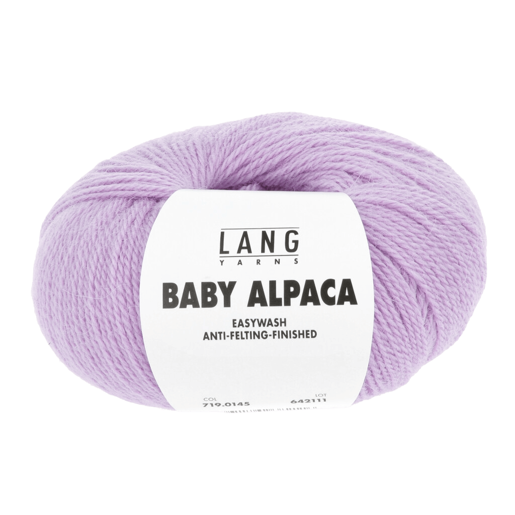 LANGYARNS Knitting Pattern Large - 5 balls / mauve 719.0145 CHARLOTTA Cardigan Pattern Bundle in Baby Alpaca by LANGYARNS | Punto 76-007