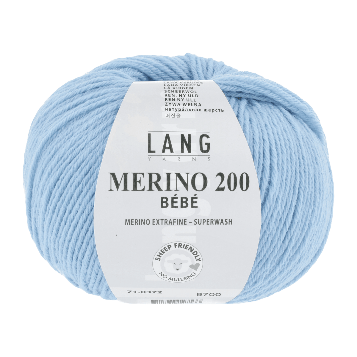 Lang Yarns Knitting Pattern 62-68 - 3 balls / light blue 71.0372 JULIE Dress Pattern Bundle in Merino 200 Bebe by LANGYARNS | Punto 99-001