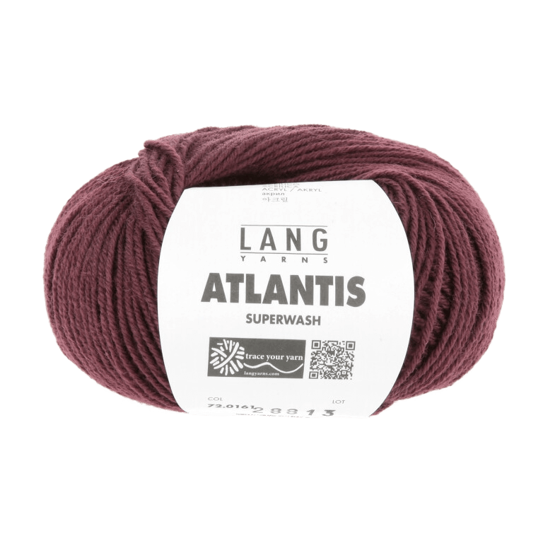 LANGYARNS Knitting Pattern 33 x 70 cm - 3 balls / dark red 72.0161 Cowl Pattern Bundle in ATLANTIS by LANGYARNS | Punto 41-013