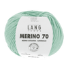 Ball of yarn with a Lang Yarns label on a green background