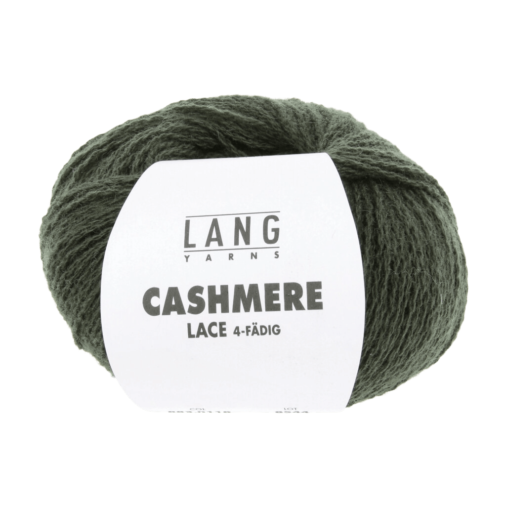 LANGYARNS Knitting Pattern 71 x 37 cm - 3 balls / dark green 883.0118 BRITTANY Cowl Pattern Bundle in CASHMERE LACE by LANGYARNS | Punto 78-010