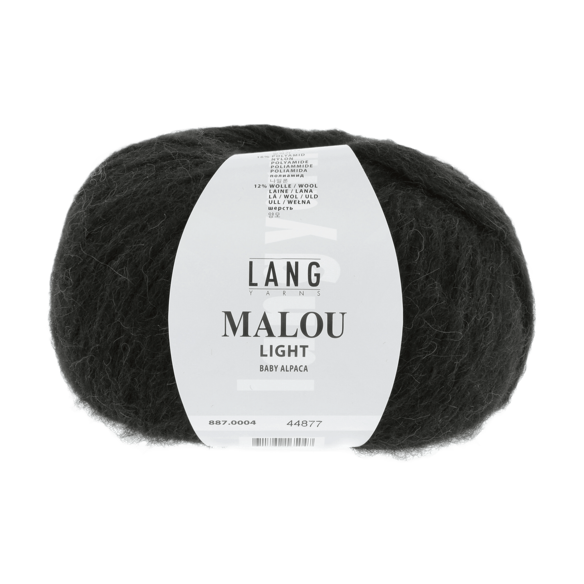 Lang Yarns Knitting Pattern Small-Medium - 6 balls / black 887.0004 JAMILA Sweater Pattern Bundle in Malou Light by LANGYARNS | Fatto a Mano 282-026