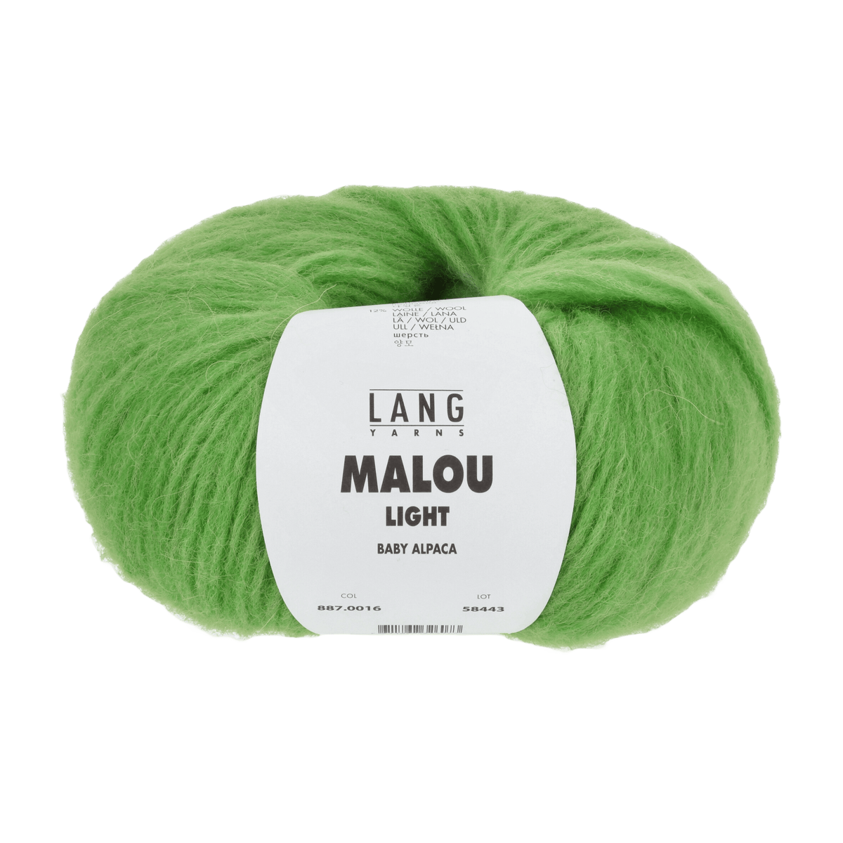 LANGYARNS Kits Knitting Pattern Small - Medium | 5 balls / apple 887.0016 KELIS Sweater Pattern Kit in MALOU LIGHT by LANGYARNS | Fatto a Mano 290-012