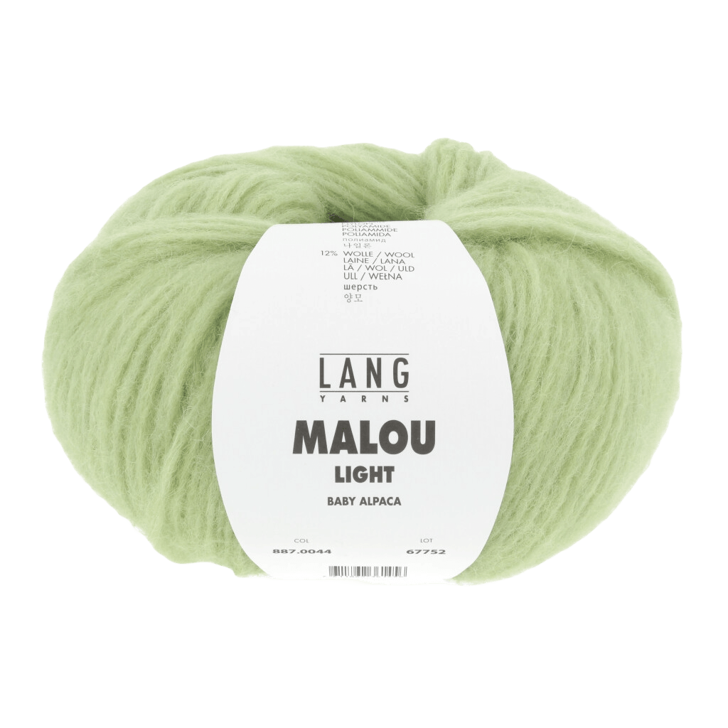 LANGYARNS Kits Knitting Pattern Small - Medium | 5 balls / lime 887.0044 KELIS Sweater Pattern Kit in MALOU LIGHT by LANGYARNS | Fatto a Mano 290-012