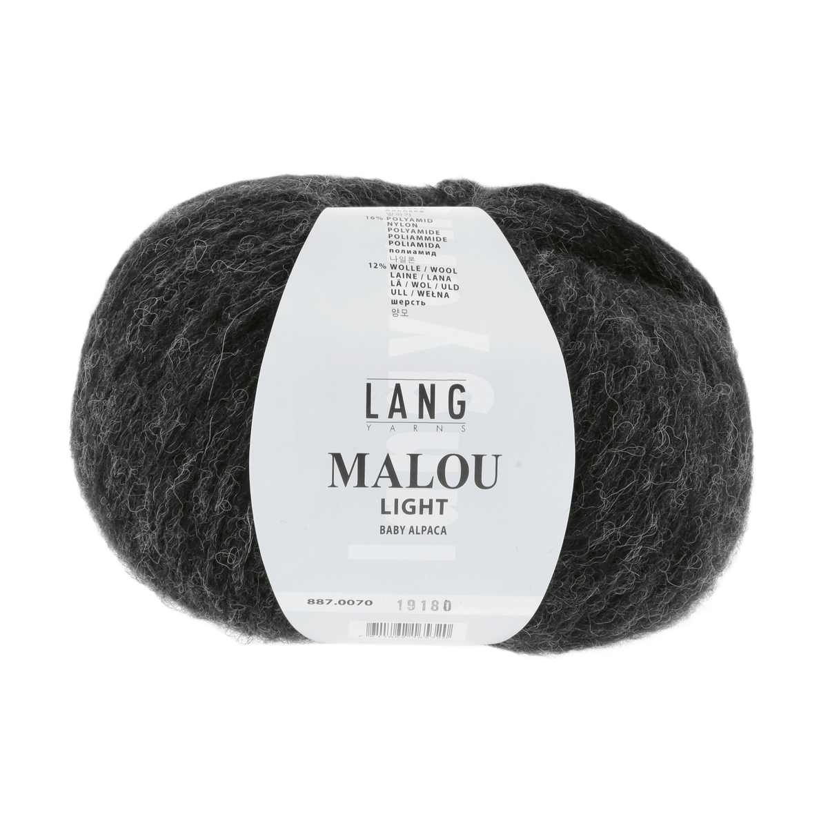 LANGYARNS Kits Knitting Pattern Small - Medium | 5 balls / anthracite 887.0070 KELIS Sweater Pattern Kit in MALOU LIGHT by LANGYARNS | Fatto a Mano 290-012