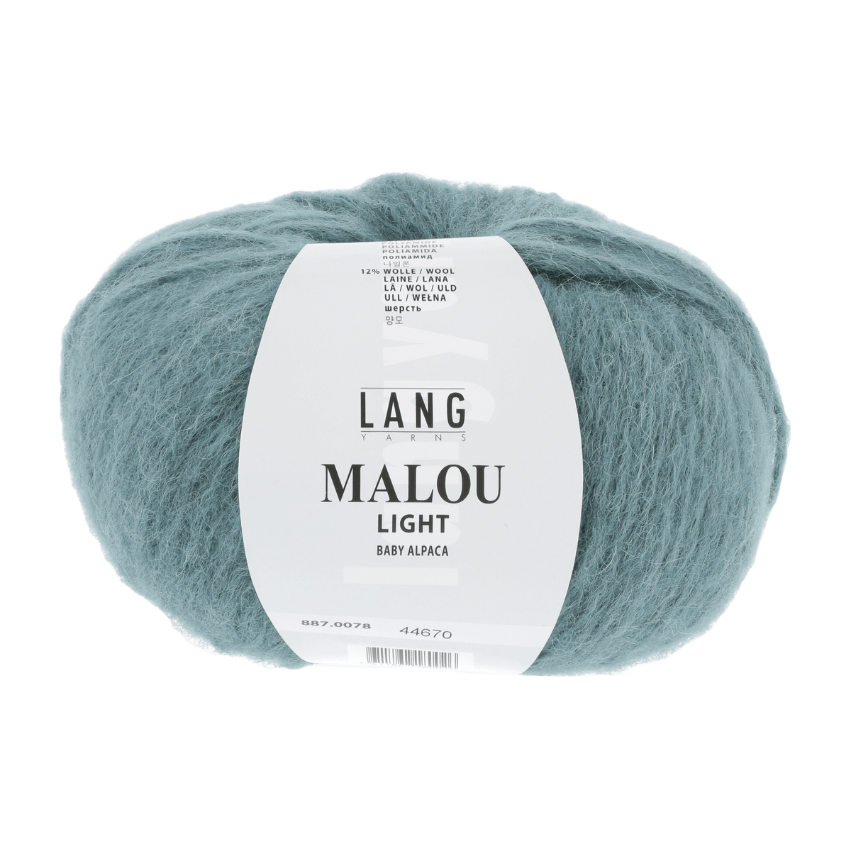 LANGYARNS Kits Knitting Pattern Small - Medium | 5 balls / atlantic 887.0078 KELIS Sweater Pattern Kit in MALOU LIGHT by LANGYARNS | Fatto a Mano 290-012