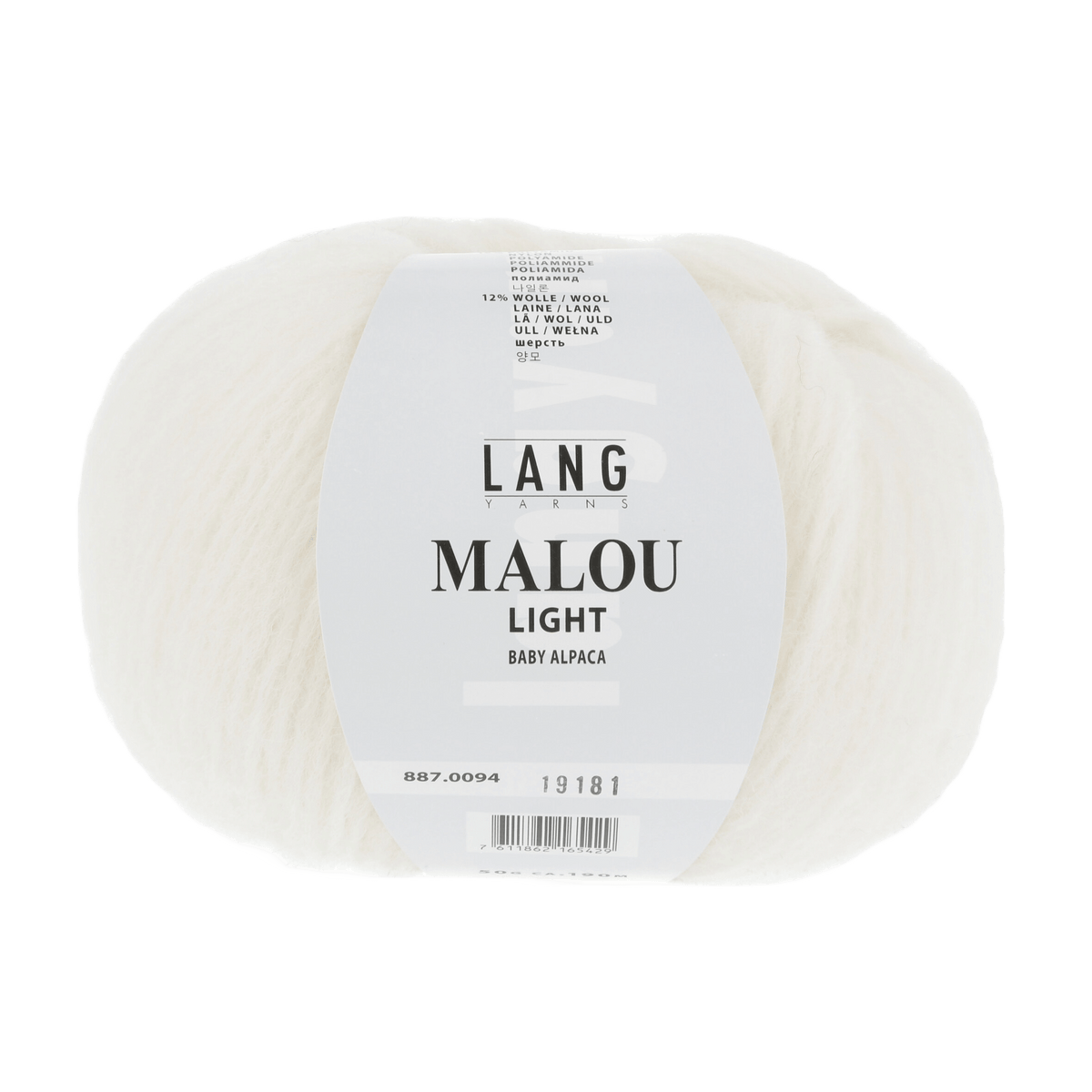 LANGYARNS Kits Knitting Pattern Small - Medium | 5 balls / offwhite 887.0094 KELIS Sweater Pattern Kit in MALOU LIGHT by LANGYARNS | Fatto a Mano 290-012