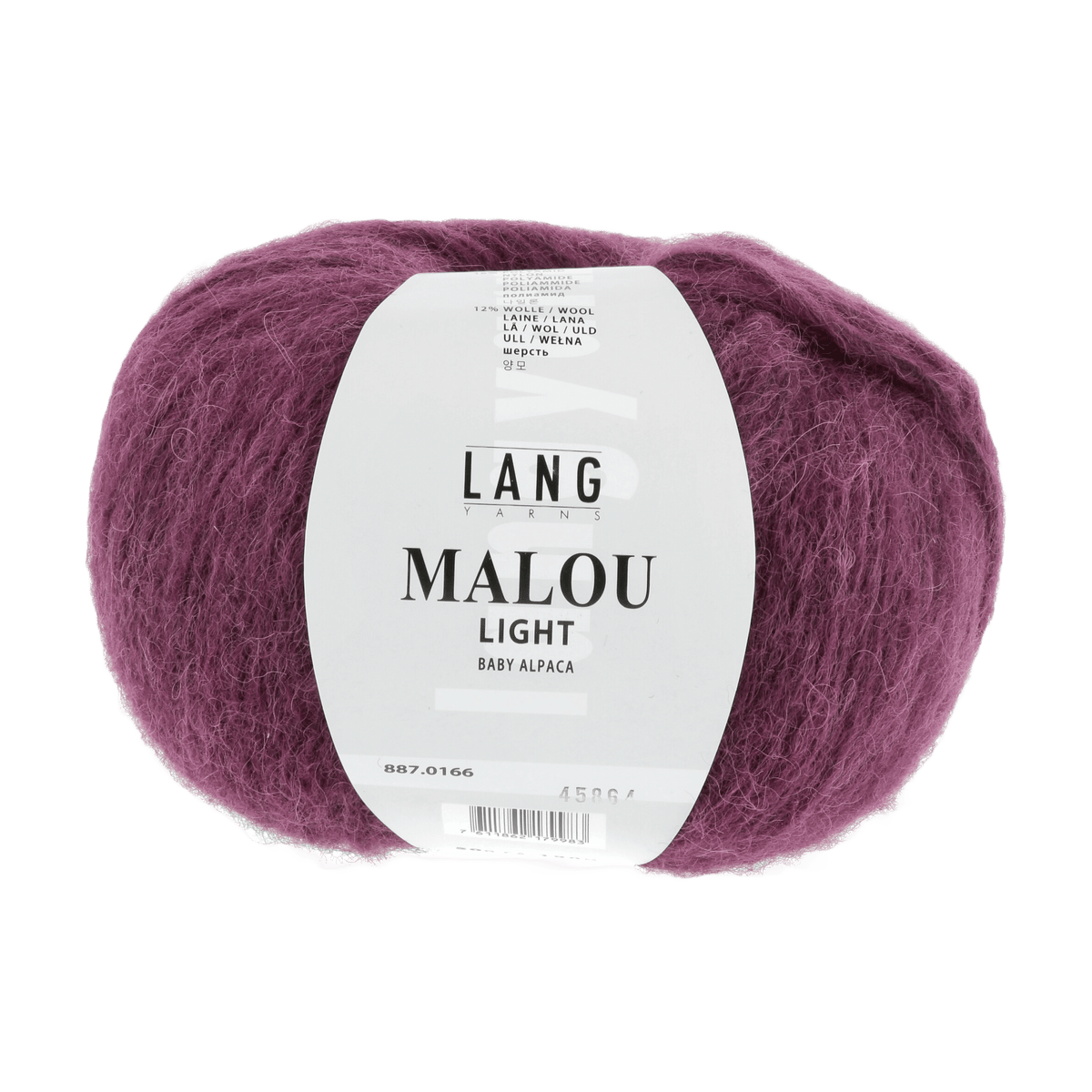 LANGYARNS Kits Knitting Pattern Small - Medium | 5 balls / berry 887.0166 KELIS Sweater Pattern Kit in MALOU LIGHT by LANGYARNS | Fatto a Mano 290-012