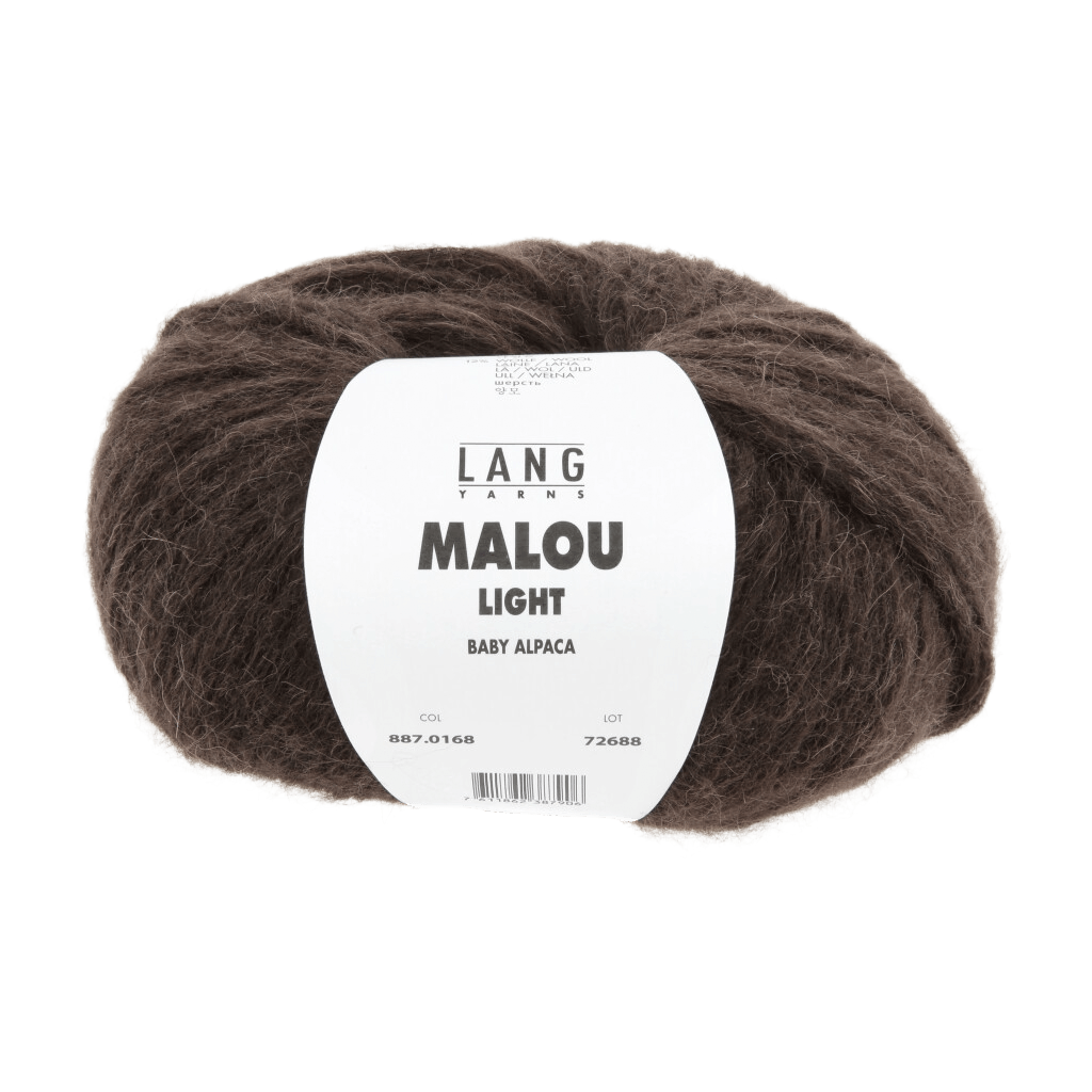 LANGYARNS Knitting Pattern L-XL - 8 balls / Chocolate 887.0168 ELVIRA Sweater Pattern Bundle in MALOU LIGHT by LANGYARNS | Fatto a Mano 278-014