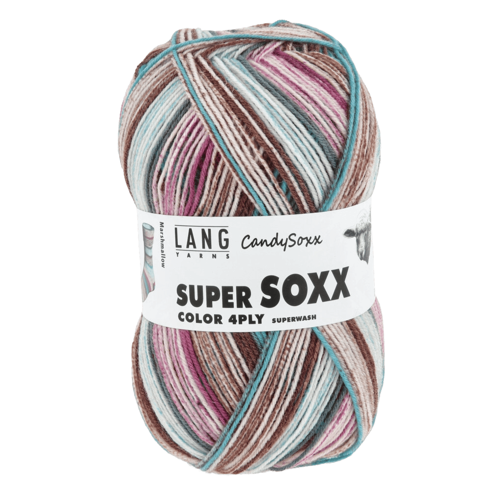 LANGYARNS Yarn Marshmallow - Rose / Brown / Blue LANGYARNS | Super Soxx Colour - Candy Soxx | 4 Ply | 901