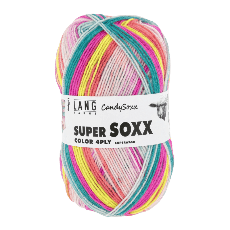 LANGYARNS Yarn Lollipop - Pink / Yellow / Light Blue LANGYARNS | Super Soxx Colour - Candy Soxx | 4 Ply | 901