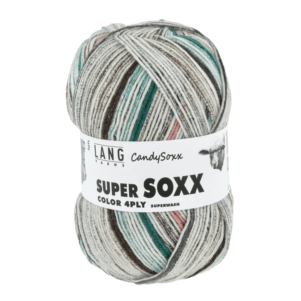 LANGYARNS Yarn Taffy - Salmon / Petrol LANGYARNS | Super Soxx Colour - Candy Soxx | 4 Ply | 901