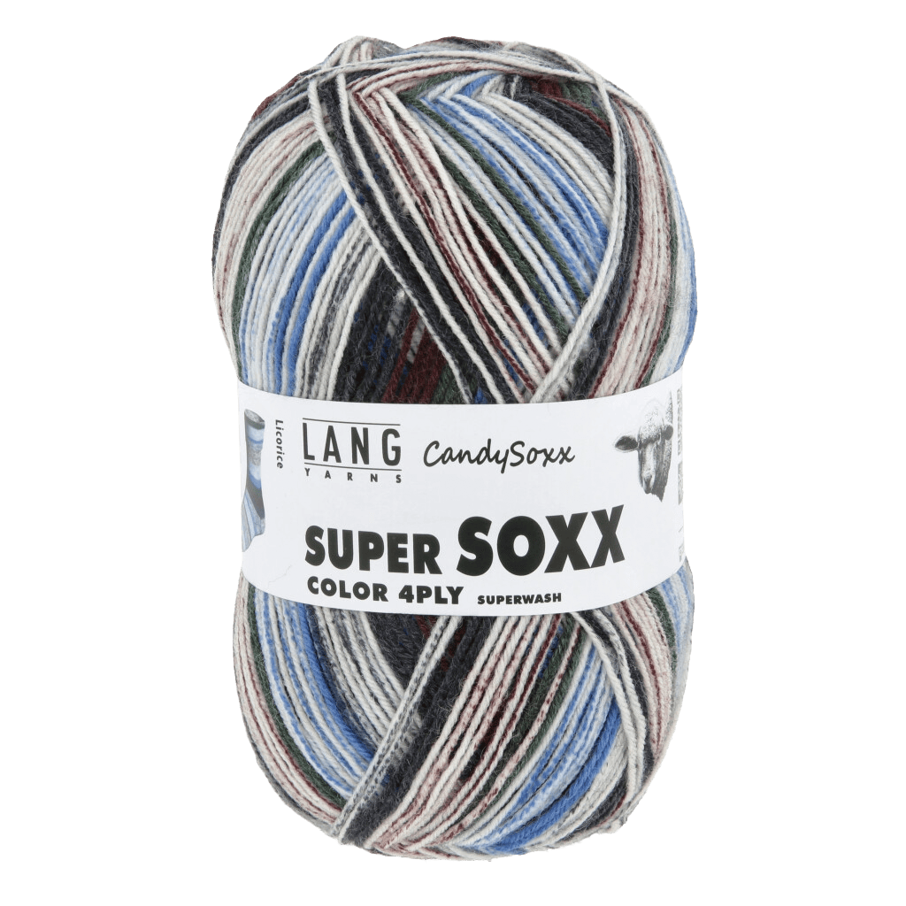 LANGYARNS Yarn Liquorice - Blue / Brown LANGYARNS | Super Soxx Colour - Candy Soxx | 4 Ply | 901