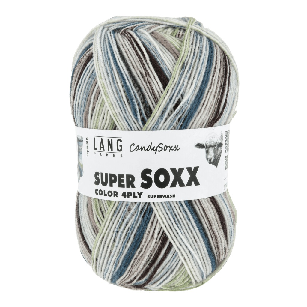 LANGYARNS Yarn Gummies - Green / Blue LANGYARNS | Super Soxx Colour - Candy Soxx | 4 Ply | 901