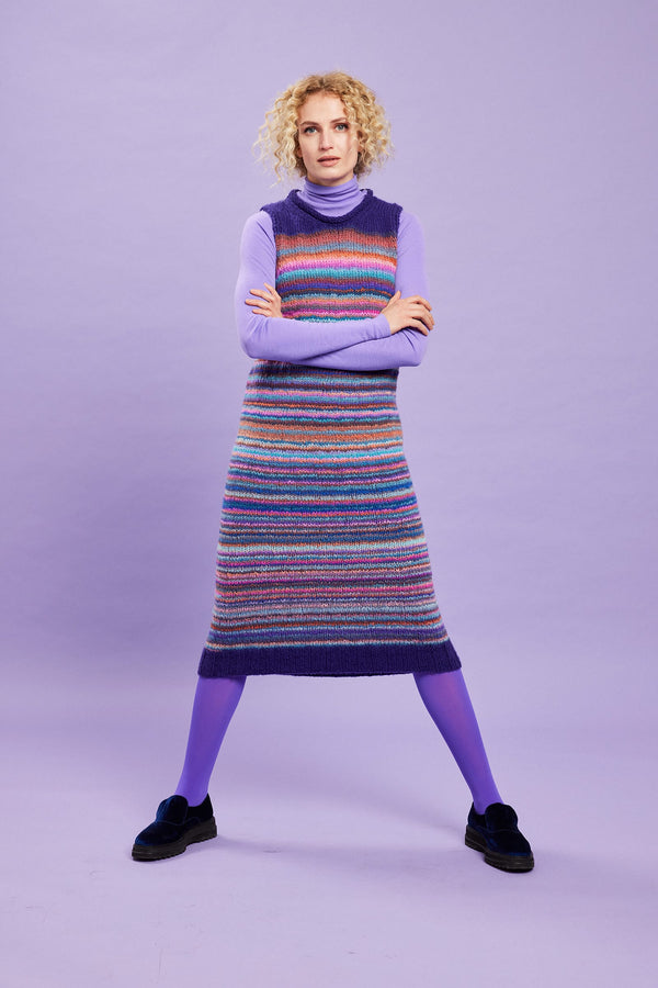 VELORA Top-down Dress Pattern Kit in CLOUD & PROMISE by LANGYARNS | Punto 93-006