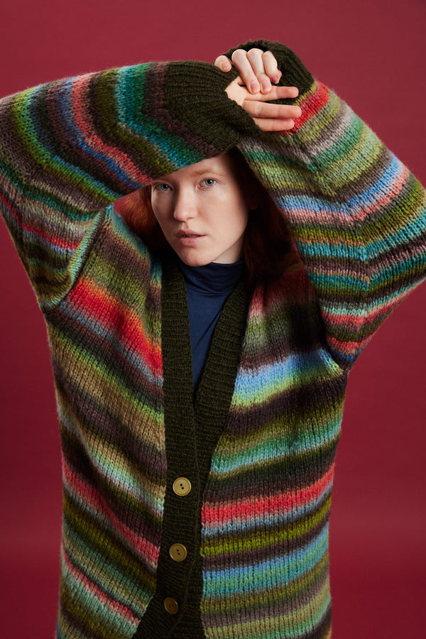 POLLY Long Cardigan Pattern Kit in CLOUD & PROMISE by LANGYARNS | Punto 93-007