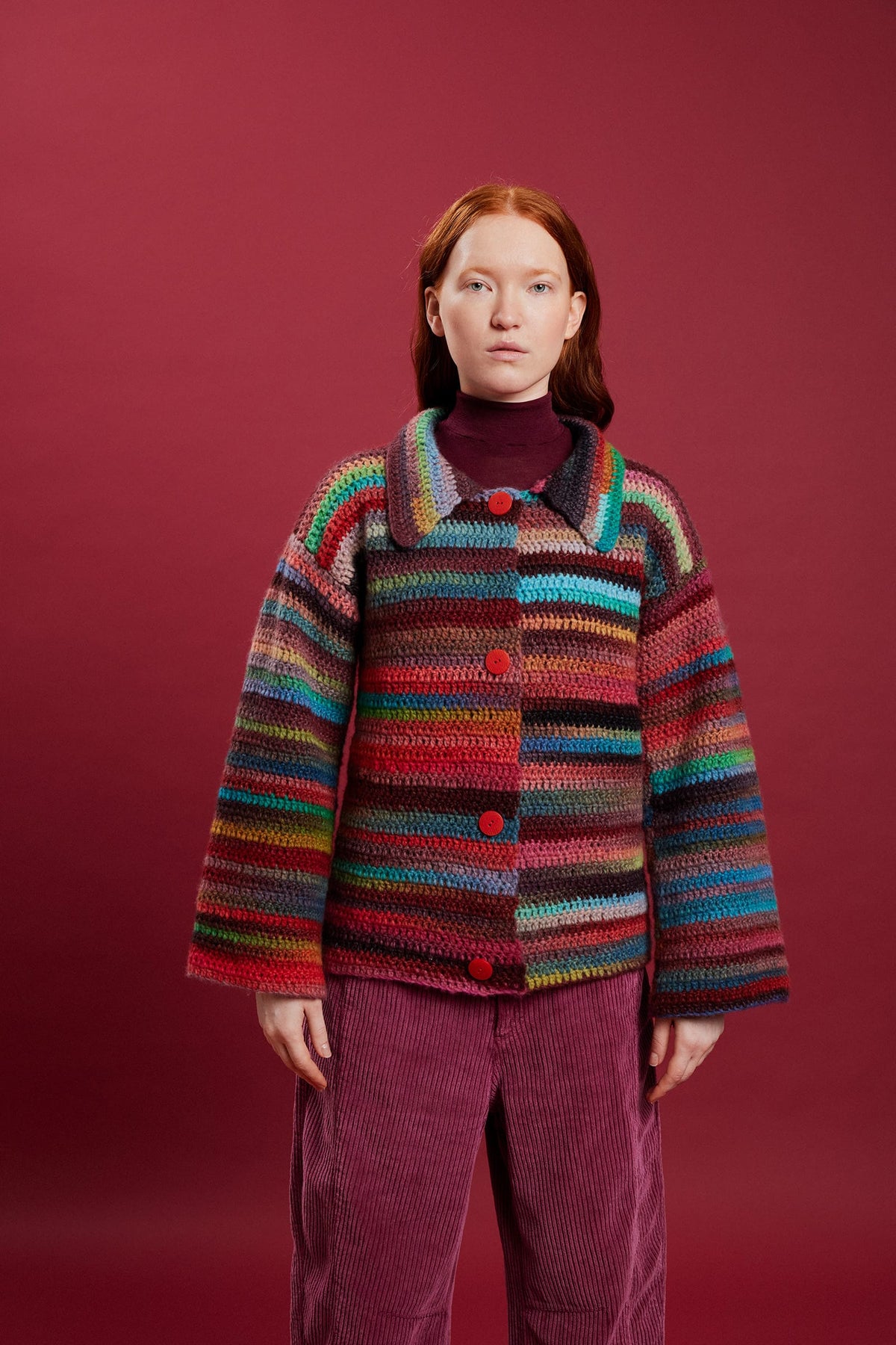 LANGYARNS Kit Crochet Pattern Small - Medium | 5 balls 1077.0005 UVANA Crocheted Jacket Pattern Bundle in Cloud by LANGYARNS | Punto 93-008
