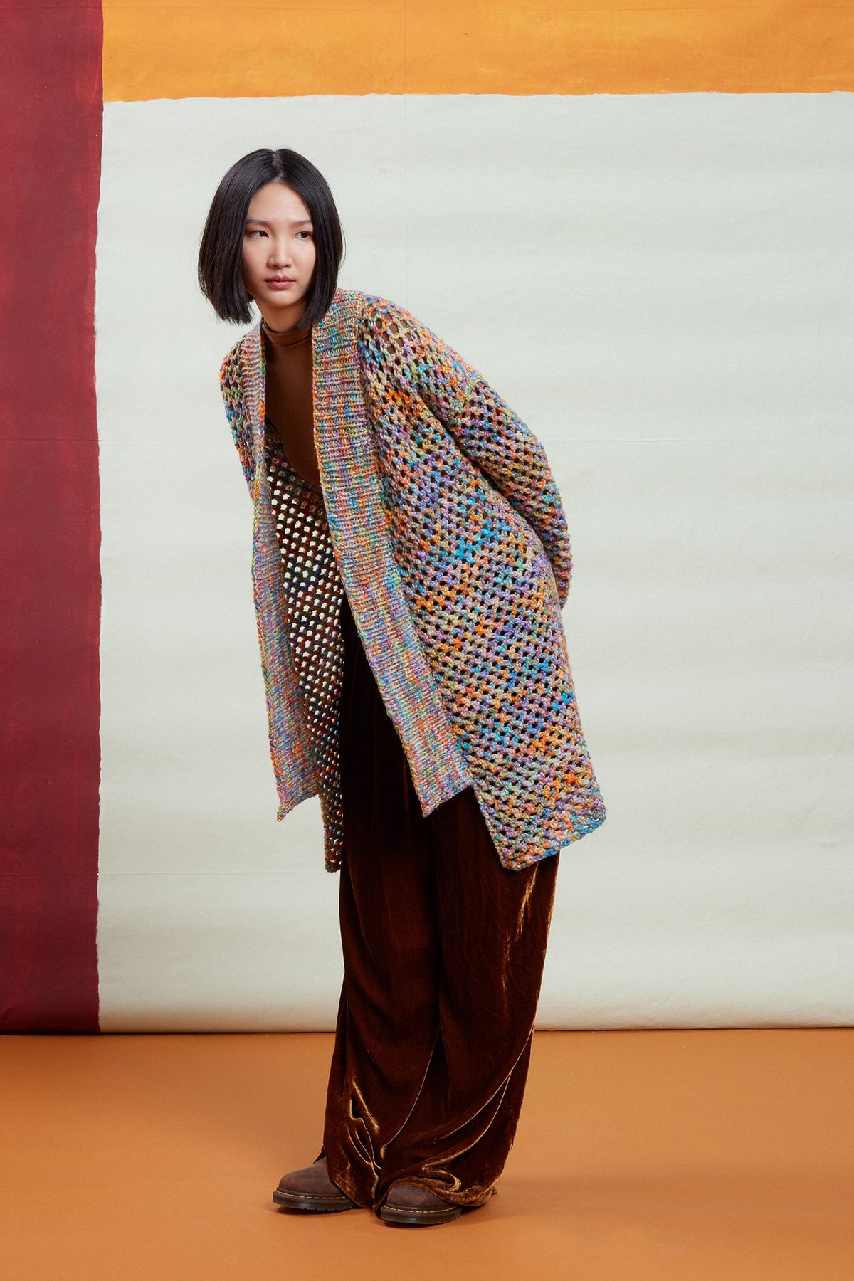 LANGYARNS Kit Knitting Pattern ULIA Crocheted Jacket Pattern Bundle in Twister by LANGYARNS | Punto 95-004