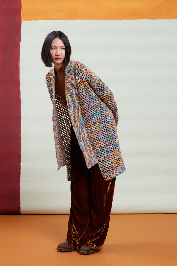 ULIA Crocheted Jacket Pattern Kit in TWISTER by LANGYARNS | Punto 95-004