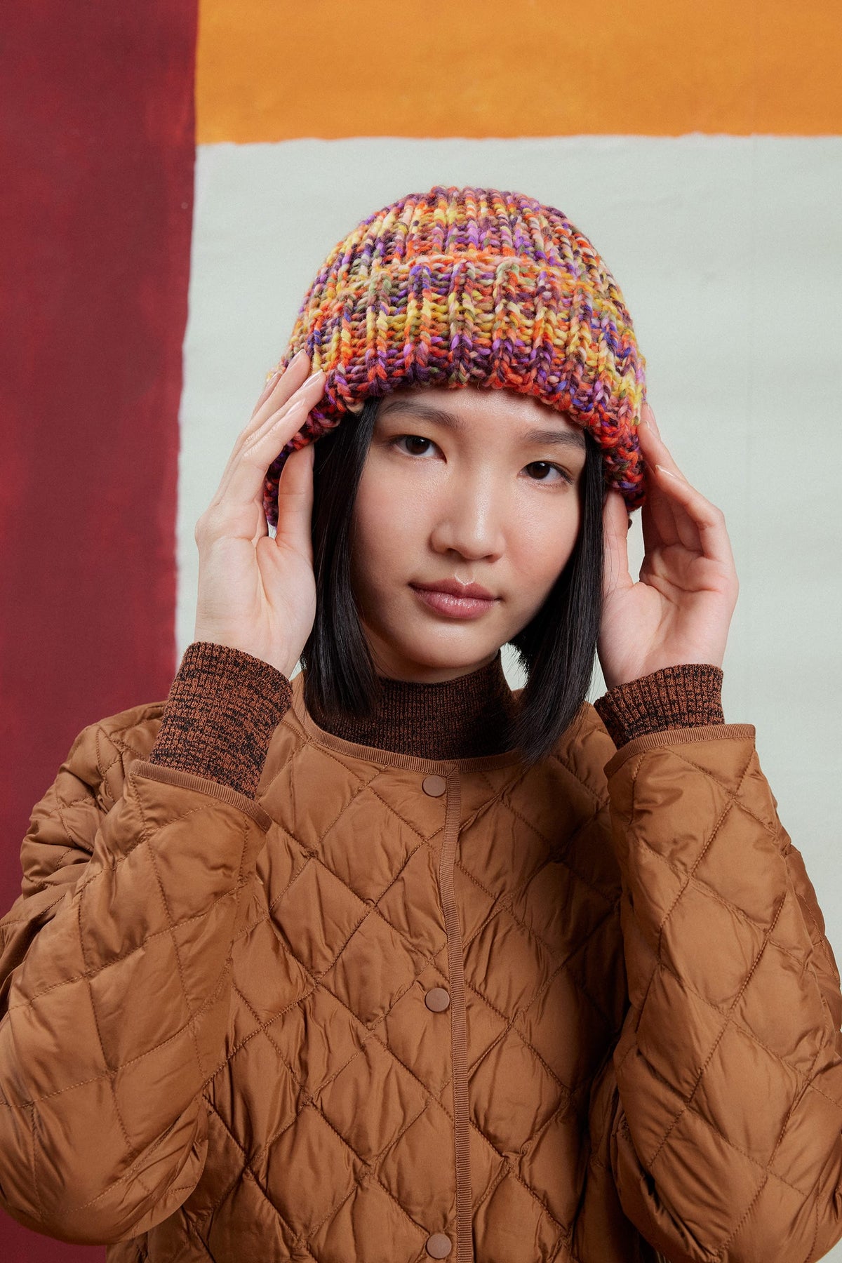 LANGYARNS Kit Knitting Pattern BELINE Hat Pattern Bundle in Twister by LANGYARNS | Punto 95-006