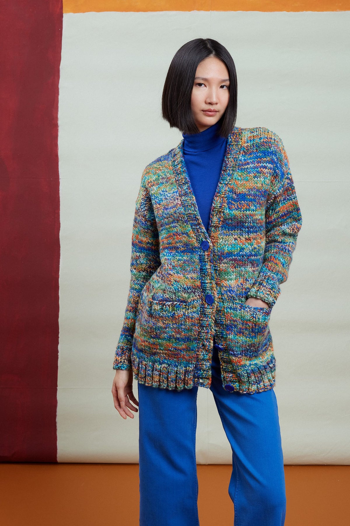 LANGYARNS Kit Knitting Pattern SUMI Cardigan Pattern Bundle in Twister by LANGYARNS | Punto 95-007