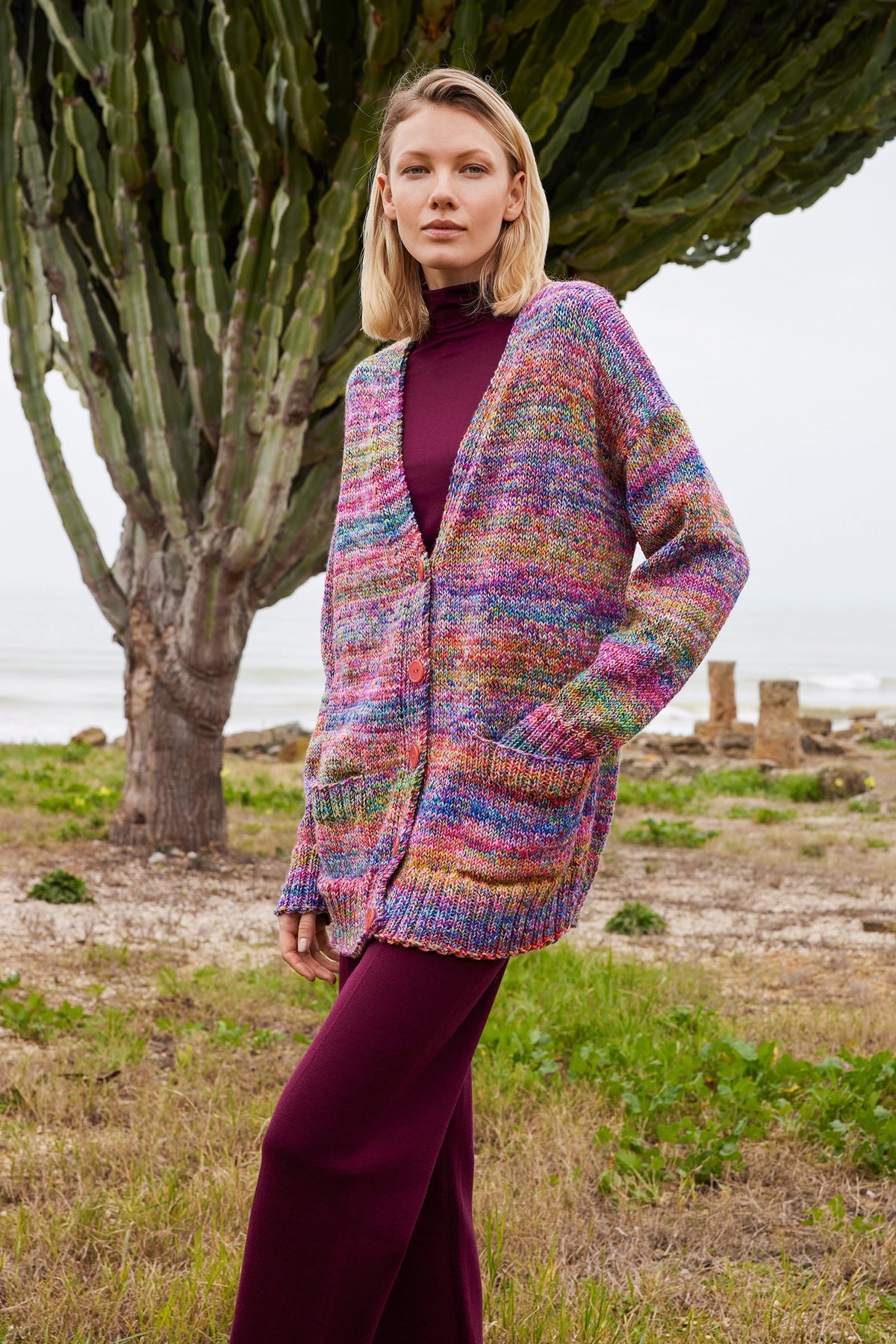 LANGYARNS Kit Knitting Pattern CYRA Cardigan Pattern Bundle in Prisma by LANGYARNS | Punto 96-004