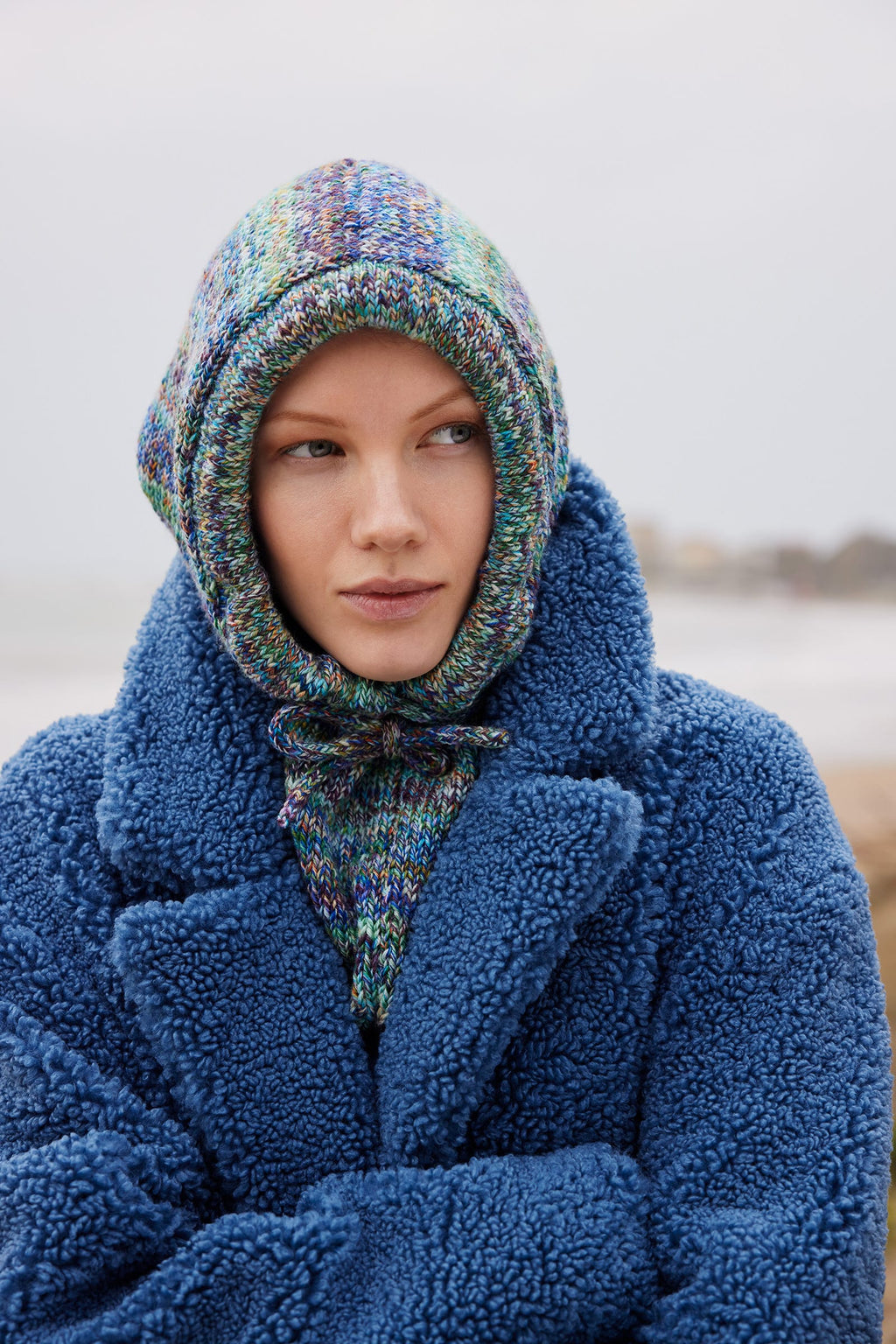 LANGYARNS Kit Knitting Pattern GINEVRA Hooded hat Pattern Bundle in Prisma by LANGYARNS | Punto 96-006