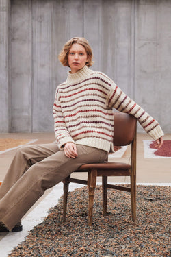 Lang Yarns Knitting Pattern NEEL Sweater Pattern Bundle in Naturalis by LANGYARNS | Punto 97-002