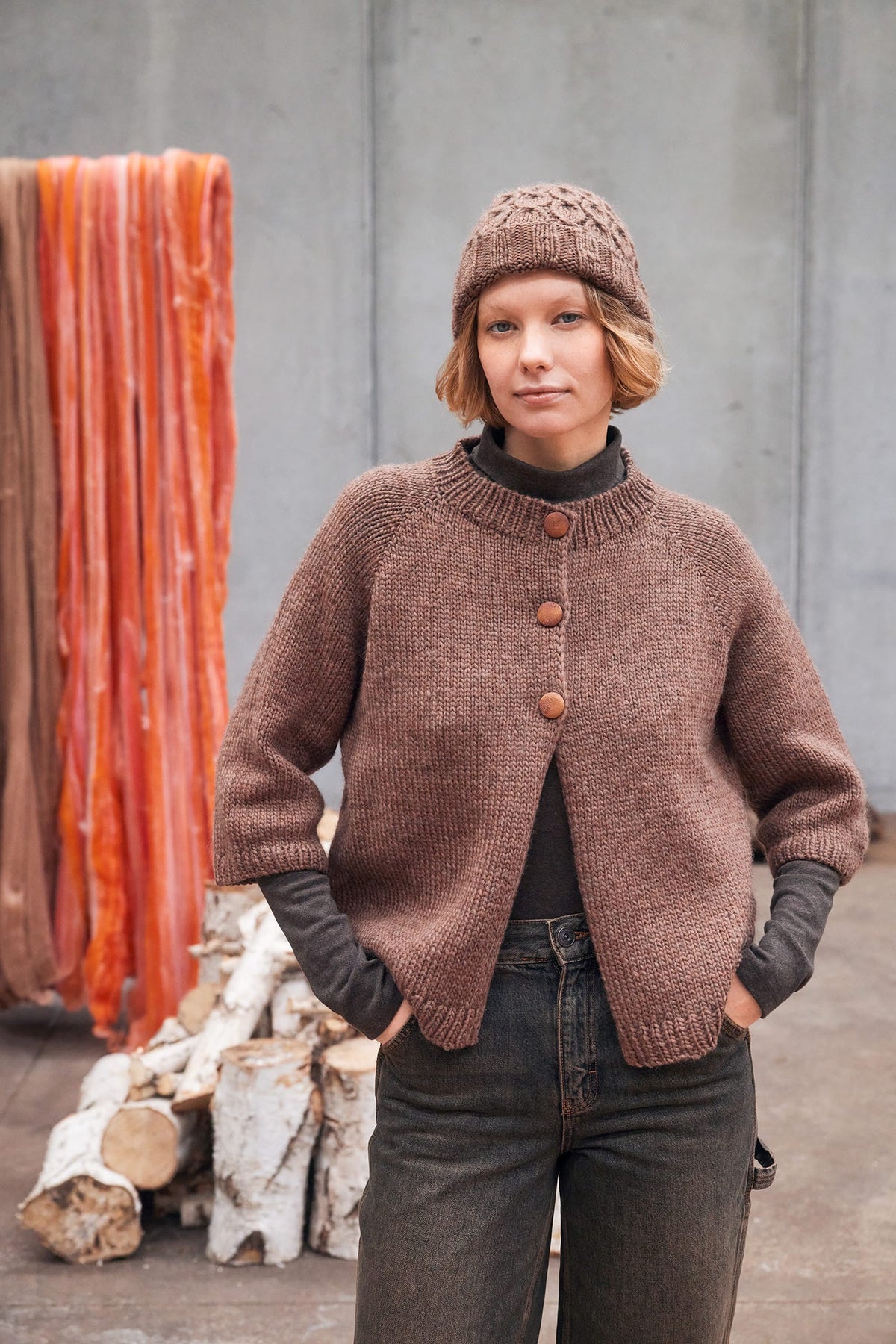 Lang Yarns Knitting Pattern NATHALIE Cardigan Pattern Bundle in Naturalis by LANGYARNS | Punto 97-008