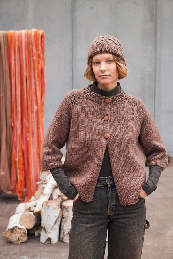 NATHALIE Cardigan Pattern Kit in NATURALIS by LANGYARNS | Punto 97-008