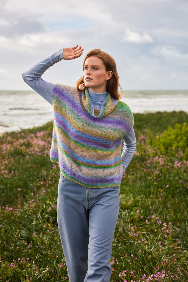 RIELLE Sweater Pattern Kit in GALAXY by LANGYARNS | Punto 98-008