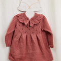 LANGYARNS Kits Knitting Pattern JULIE Dress Pattern Kit in Merino 200 Bébé by LANGYARNS | Punto 99-001