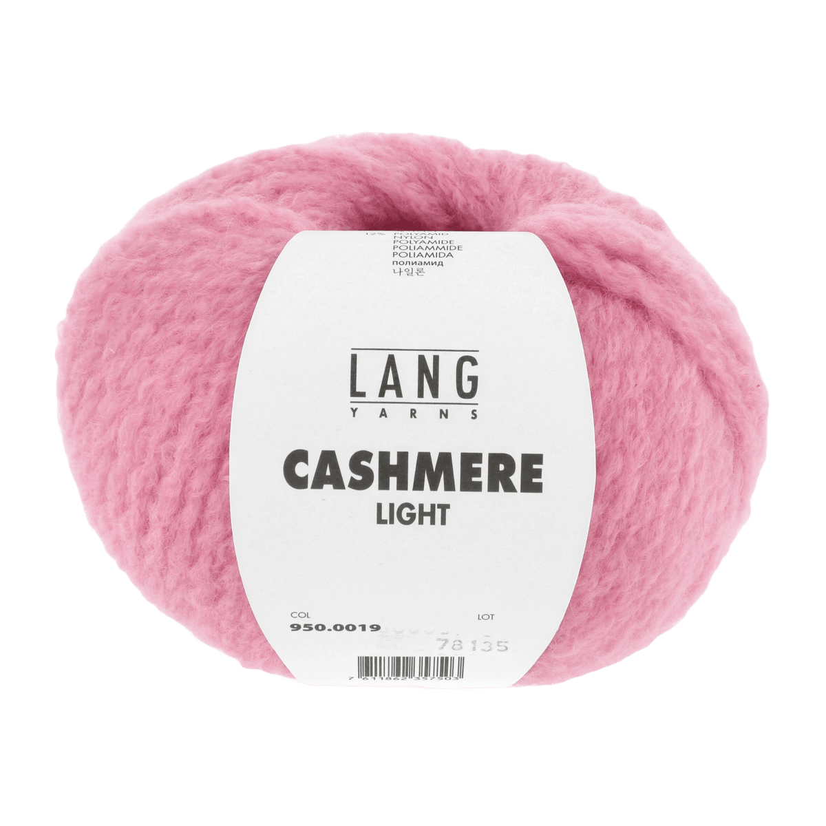 LANGYARNS Kits Knitting Pattern Approximately 30 x 160 cm | 8 balls / flamingo 950.0019 QUINARA Scarf Pattern Kit in CASHMERE LIGHT by LANGYARNS | Fatto a Mano 290-017