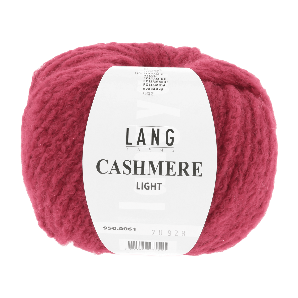 LANGYARNS Kits Knitting Pattern Approximately 30 x 160 cm | 8 balls / red 950.0061 QUINARA Scarf Pattern Kit in CASHMERE LIGHT by LANGYARNS | Fatto a Mano 290-017