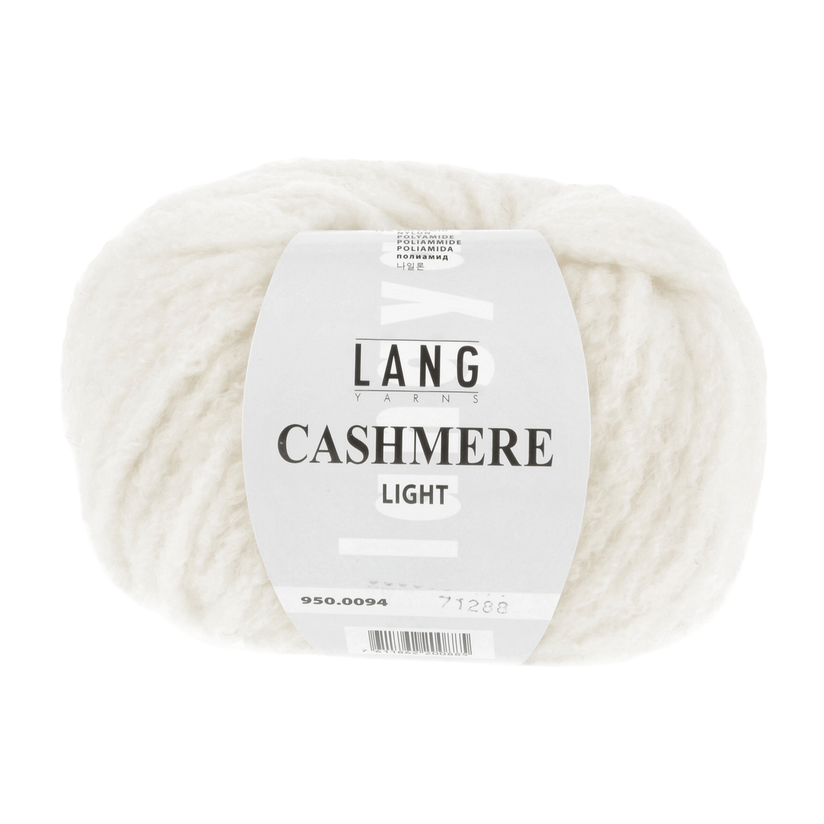 LANGYARNS Kits Knitting Pattern Approximately 30 x 160 cm | 8 balls / offwhite 950.0094 QUINARA Scarf Pattern Kit in CASHMERE LIGHT by LANGYARNS | Fatto a Mano 290-017