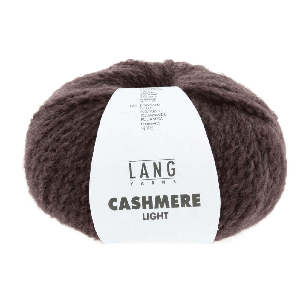 LANGYARNS Knitting Pattern L-XL - 13 balls / brown red 950.0161 JASMIN Cardigan Pattern Bundle in Cashmere Light by LANGYARNS | Punto 60-011