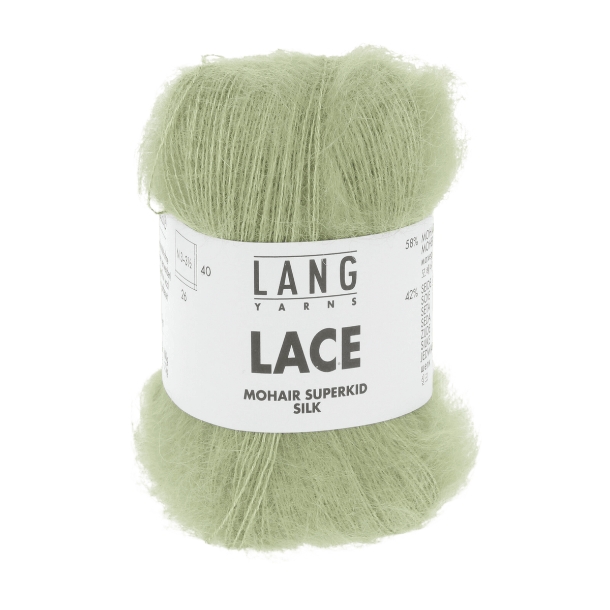 LANGYARNS Kit Knitting Pattern ca 18 x 21 cm - 2 balls / lime 992.0044 Akela Arm warmers Pattern Bundle in Lace by LANGYARNS | Fatto a Mano 290-054