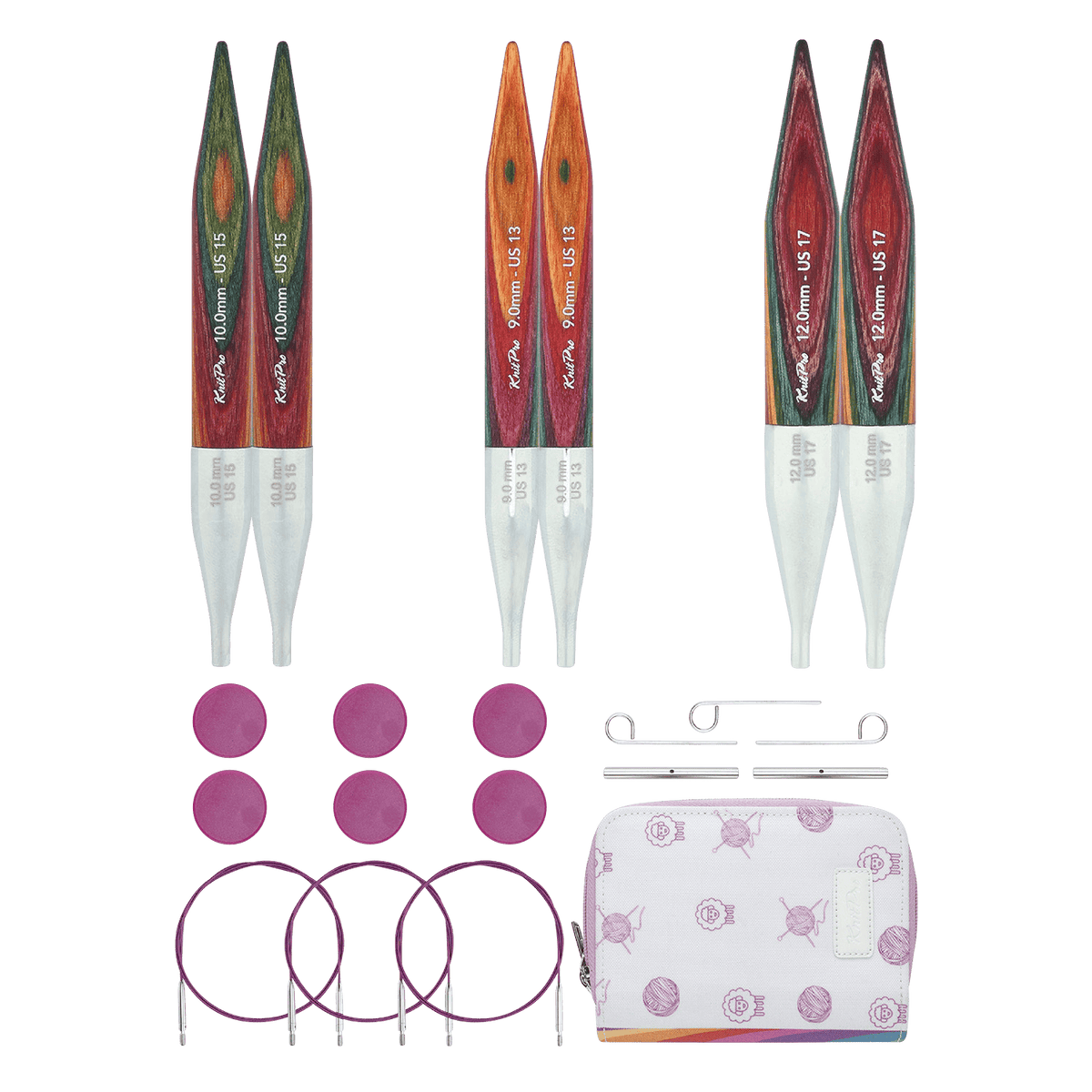 KnitPro Knitting Needles KnitPro | Symfonie 2 | 13cm Interchangeable Knitting Needle Tips Chunky Set