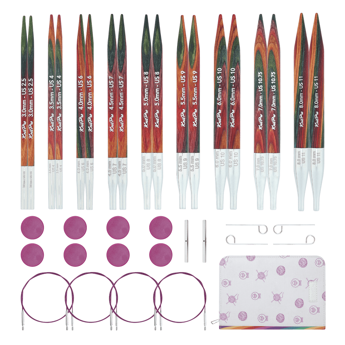 KnitPro Knitting Needles KnitPro | Symfonie 2 | 13cm Interchangeable Knitting Needle Tips Deluxe Set