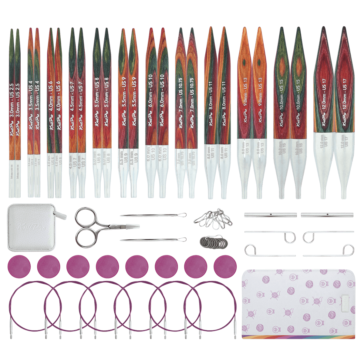 KnitPro Knitting Needles KnitPro | Symfonie 2 | 13cm Interchangeable Knitting Needle Tips Grande Set