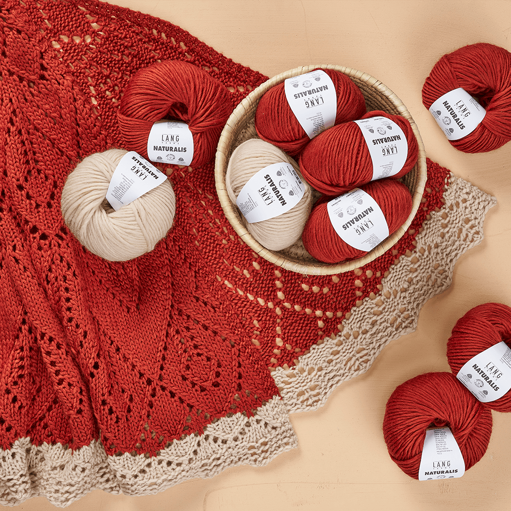 The Knitter Knitting Pattern Approximately 160 x 81.5cm | 7 balls 1192.0087 | 2 balls 1192.0026 Autumn-Dahlia-Shawl The Knitter Knit-A-Long 2026 | LANGYARNS by Kath Andrews