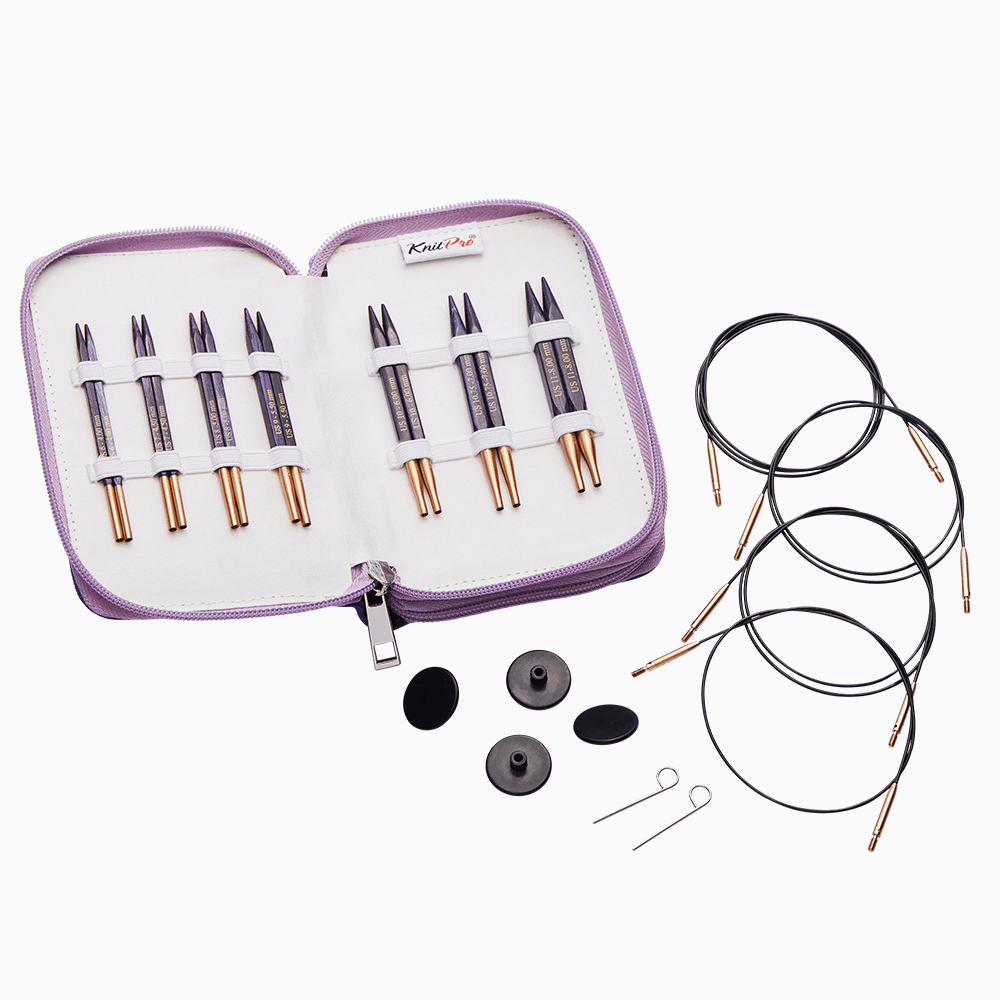 KnitPro | J'adore Cubics | 10cm Special Interchangeable Knitting Needle Set (40 and 50cm)