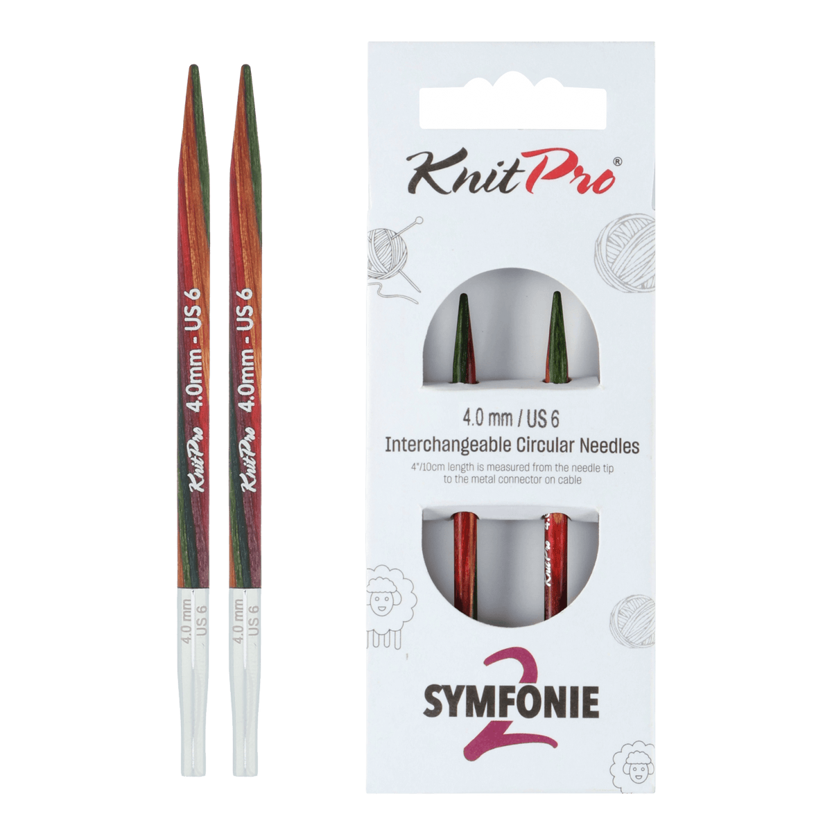KnitPro Knitting Needles 5cm / 3.0mm KnitPro | Symfonie 2 | Interchangeable Knitting Needle Tips