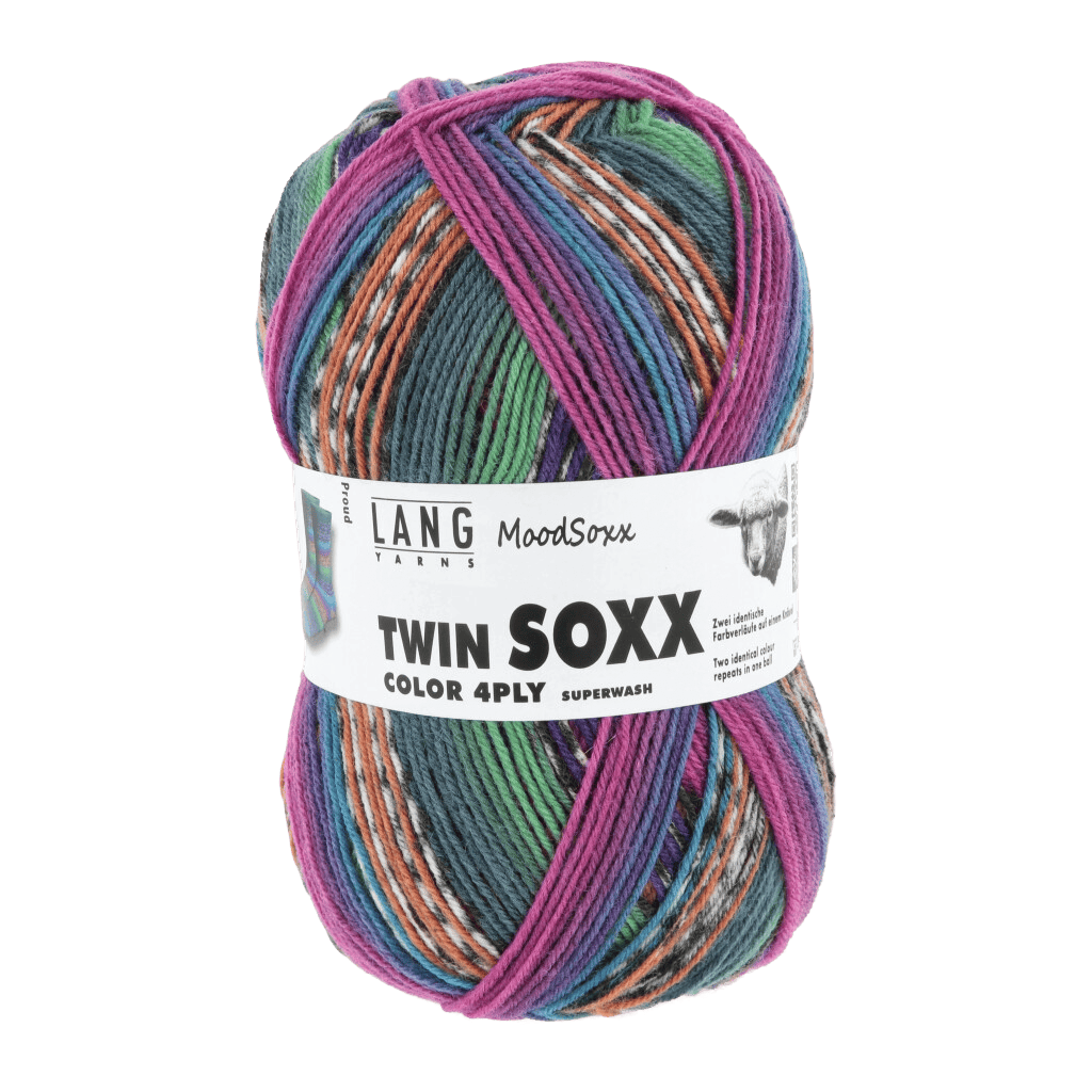 LANGYARNS Yarn Proud - Mint / Violet / Blue / Orange LANGYARNS | Twin Soxx - Mood Soxx | 4 PLY | 909