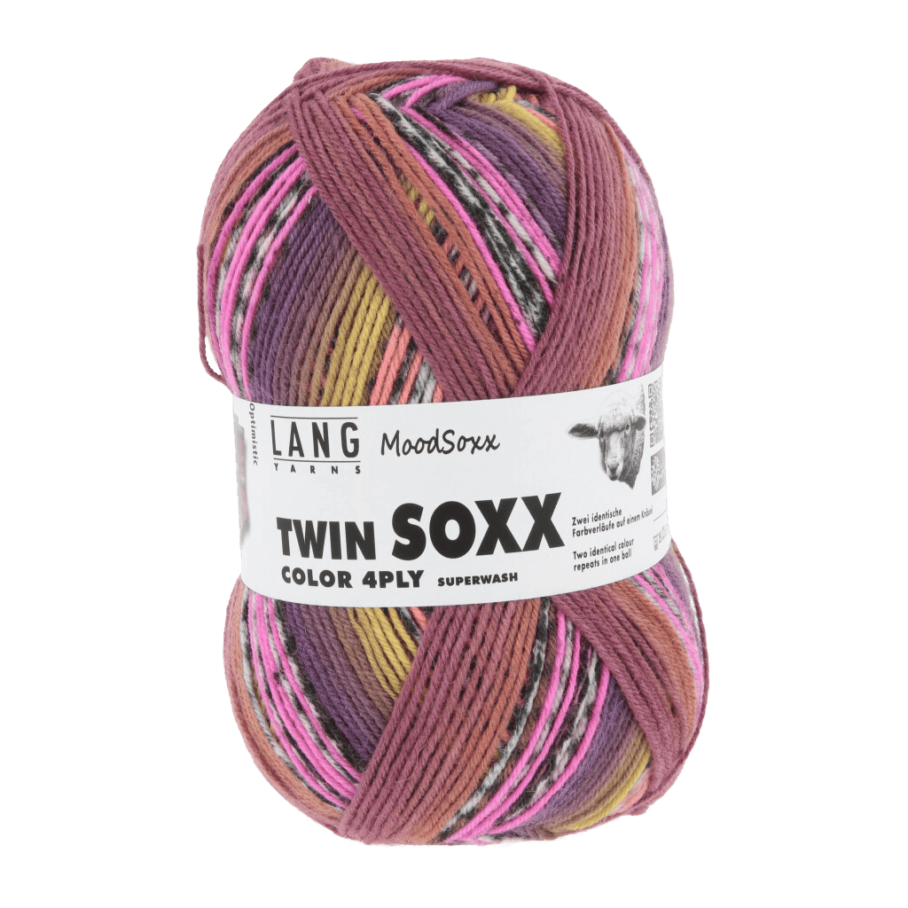 LANGYARNS Yarn Optimistic - Pink / Orange / Yellow / Salmon LANGYARNS | Twin Soxx - Mood Soxx | 4 PLY | 909
