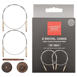 Lantern Moon Knitting Needles 20cm (8") to make 40cm (16") needle Lantern Moon | 2 Pack | Swivel Cords